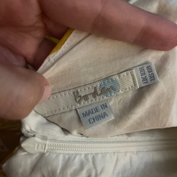 🌻Anthropologie Boden Nancy sunflower dress, (fit and flare) 6, white/ yellow. - Picture 4 of 6